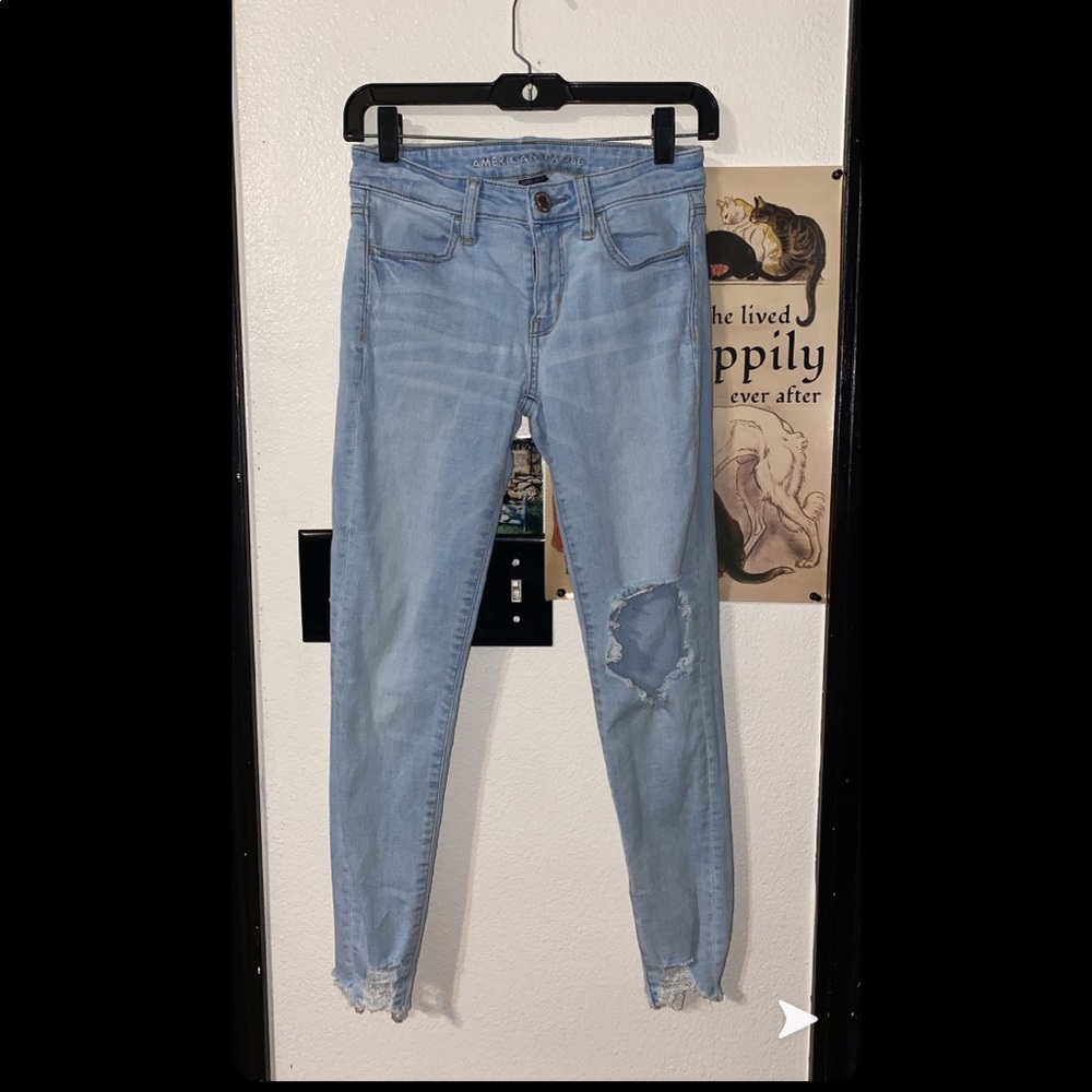 american eagle mid rise jeggings